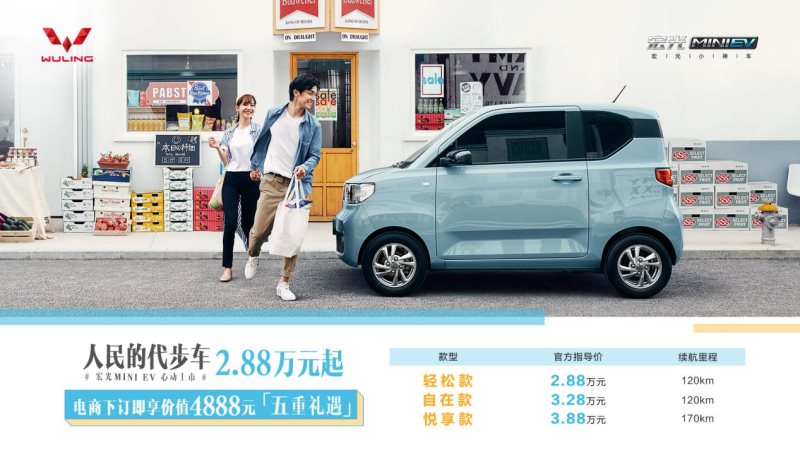 售价2.88万起,宏光MINI EV成都车展燃力登场,开启人民出行“小时代”