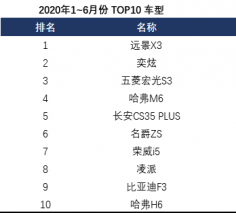 毛豆新车6月环比增速跑赢大盘 发布上半年TOP10热销车型