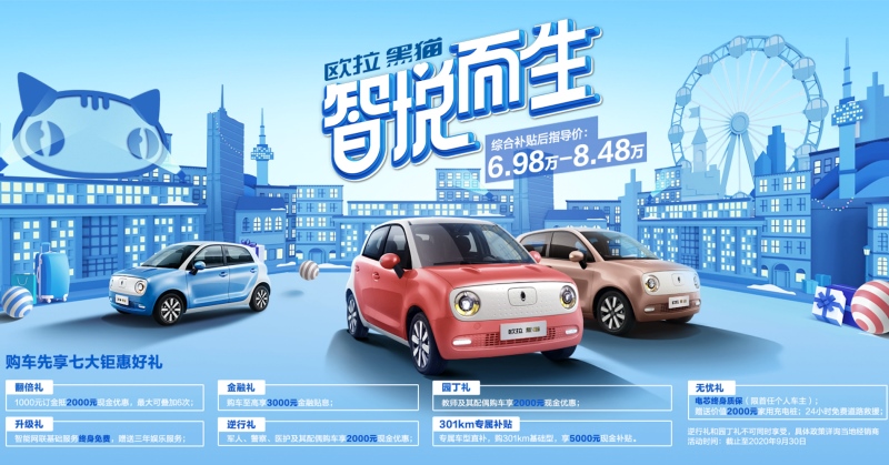 小身材大智慧 欧拉黑猫黑科技满满6.98万起售