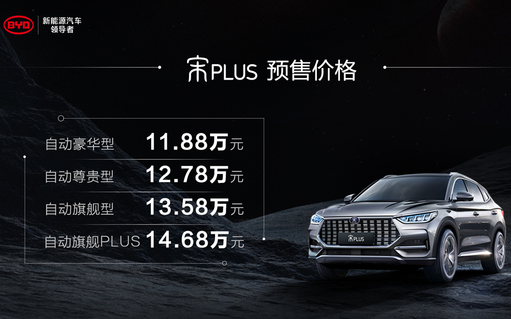 引领宽适低趴SUV新潮流!比亚迪宋PLUS正式开启预售
