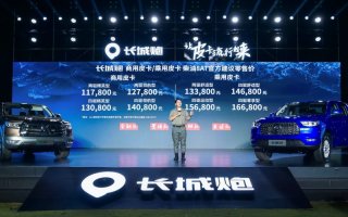 柴油国六最大扭矩 长城炮乘用/商用皮卡柴油8AT 11.78万元起上市