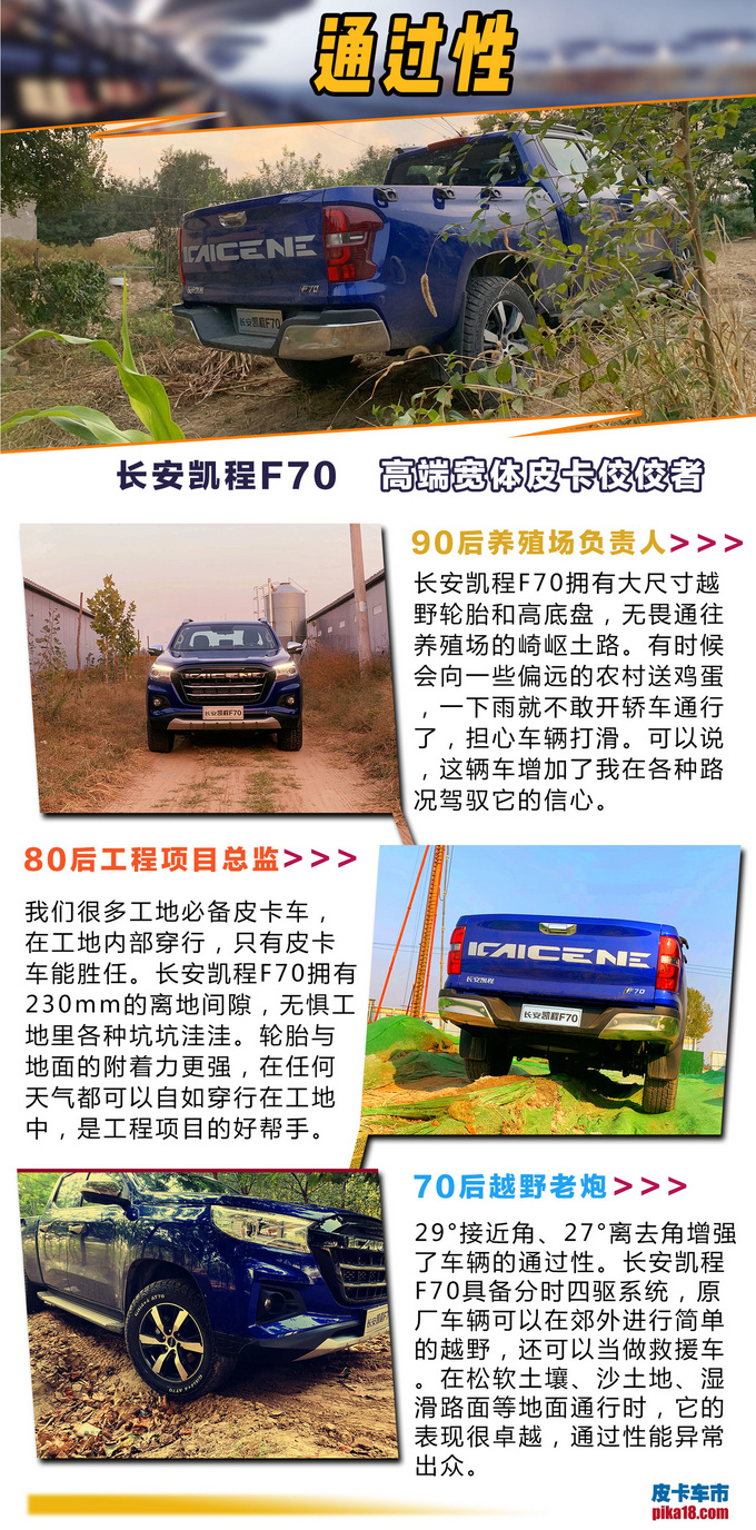 高端宽体皮卡佼佼者 多场景评测长安凯程F70