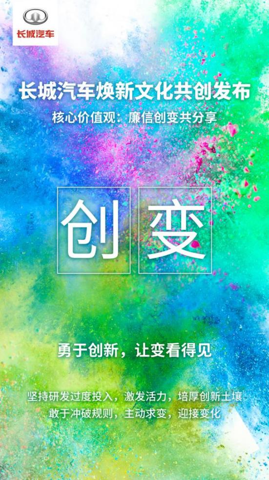 转型之路辟新域 长城汽车焕新21字企业文化