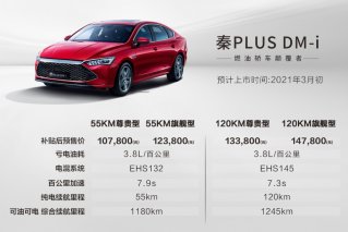 3.8L革命性油耗 省油王秦PLUS DM-i预售价10.78万-14.78万！