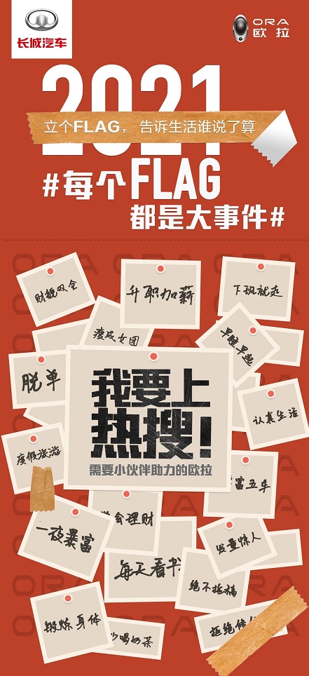 长城欧拉:每一个FLAG 都终将在心上开出一朵小红花