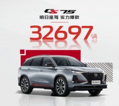 燃！长安CS75系列2月销售32697辆 勇夺中国SUV市场销量第一！