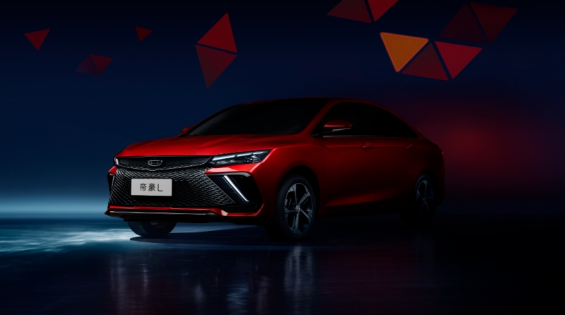 吉利首款“能量风暴”新设计风格轿车——帝豪L黑棚图曝光