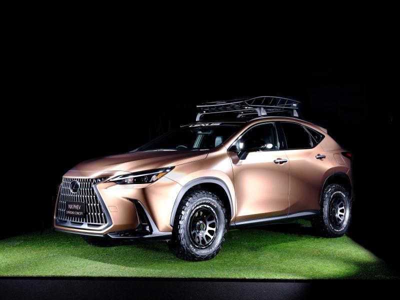 雷克萨斯NX OFFROAD插电式混动概念车与配备氢燃料发动机的ROV概念车于东京改装车展首发