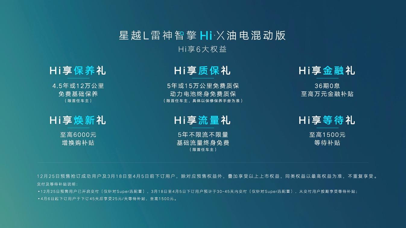 星越L雷神Hi·X油电混动版正式上市,售价17.17-18.37万元