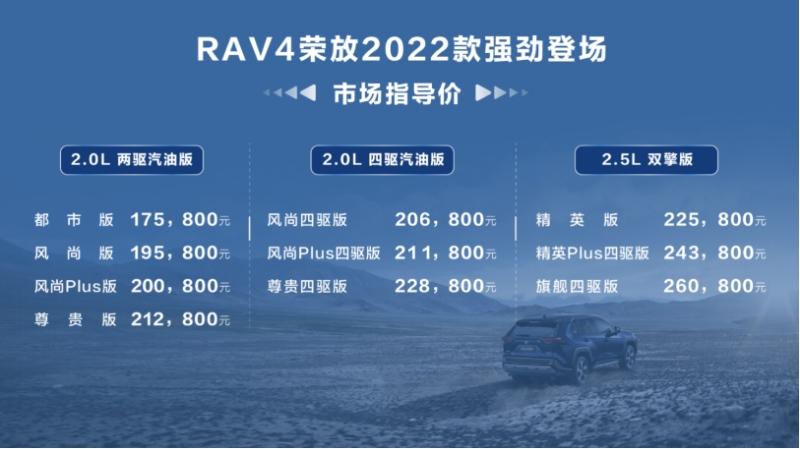 RAV4荣放2022款,以全能实力,助你畅享人生征途