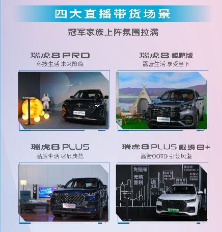 自主品牌跨界营销玩出新高度 瑞虎8 PRO联手四大平台打造直播盛宴