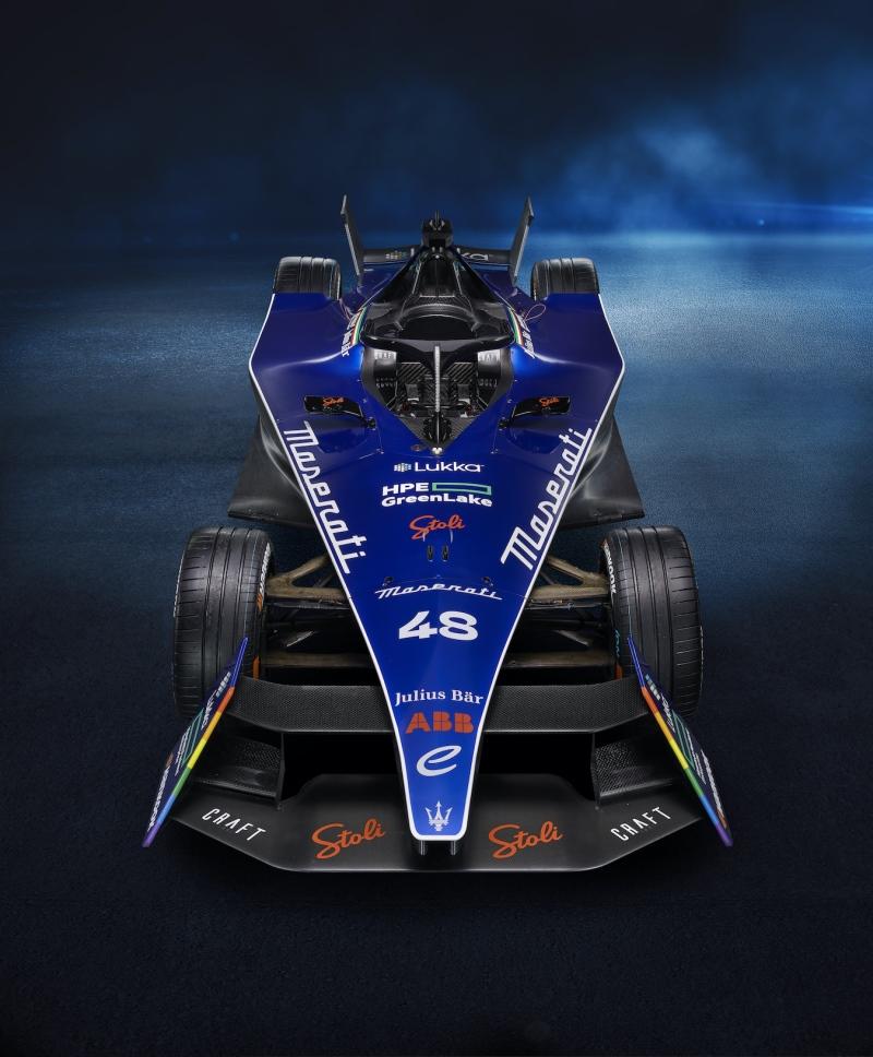 玛莎拉蒂MSG车队揭幕品牌首款纯电动赛车涂装——Formula E Gen3
