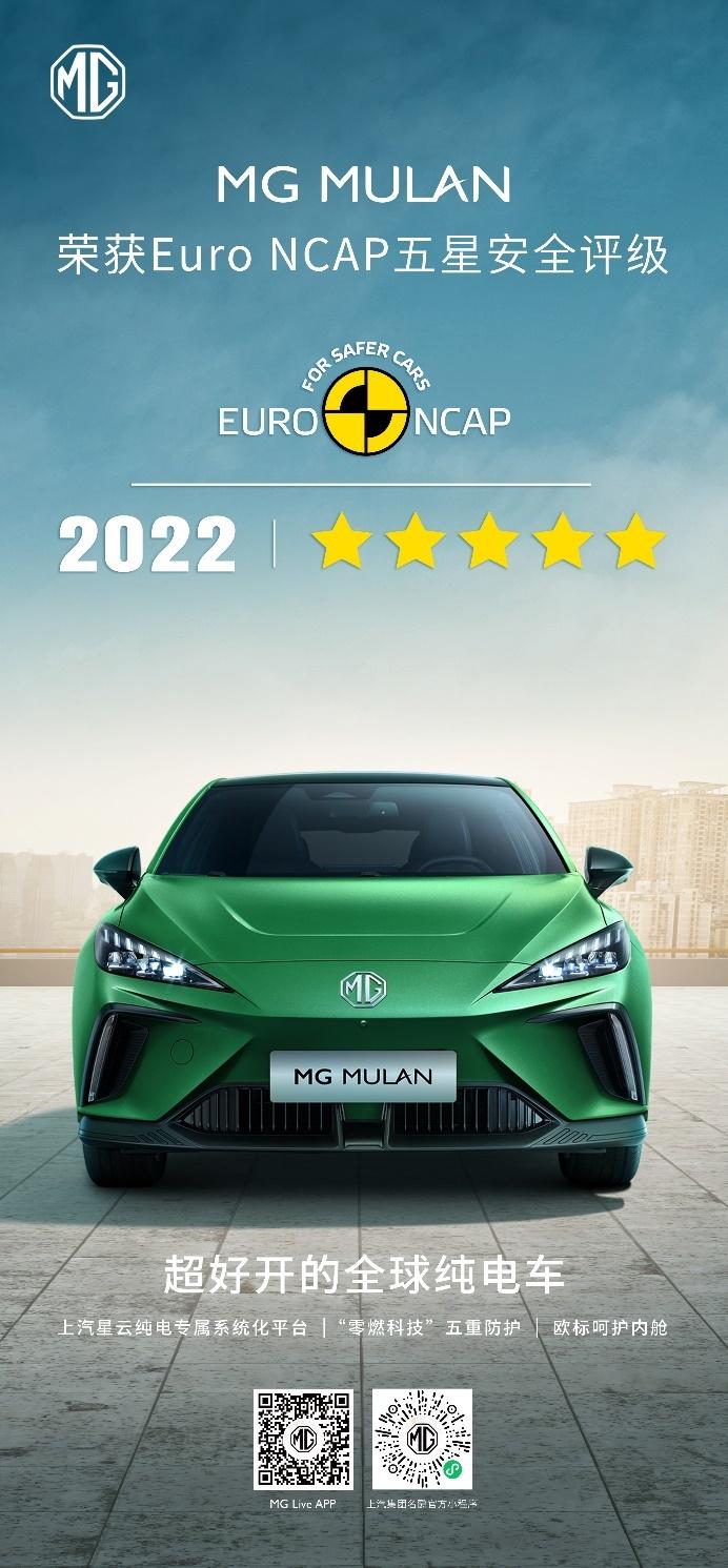 实力硬核,MG MULAN获得Euro NCAP五星安全评级