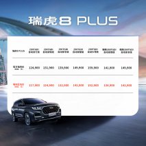 手慢无！12万级SUV翘楚瑞虎8 PLUS开启 “限时红包价”