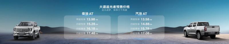 比盲订低近2万!江铃大道预售价11.38万-17.48万,下定更有五重豪礼相赠