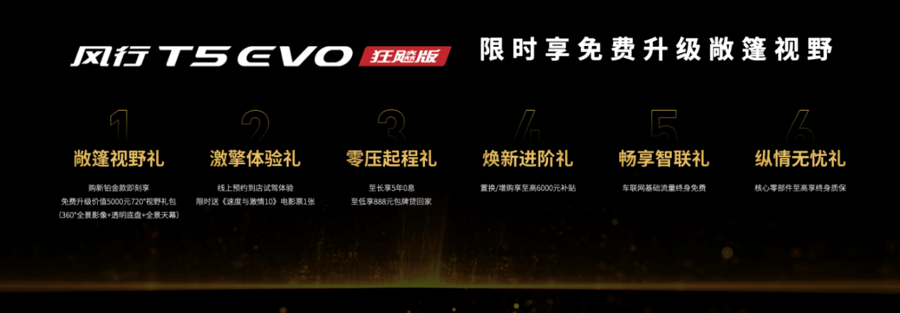 风行T5 EVO狂飚版正式上市，起步价打入十万以内，让年轻人难以拒绝