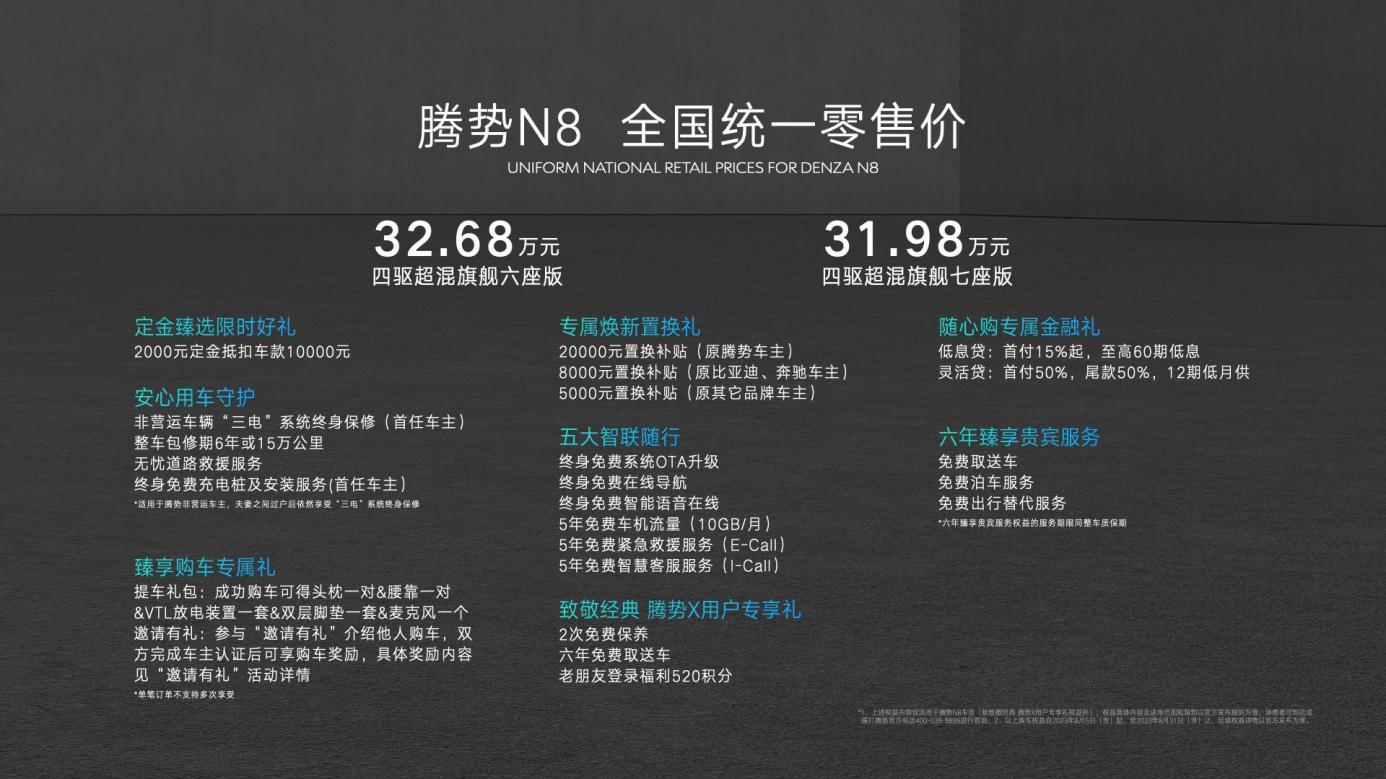 32万元的腾势N8,标配比亚迪DM-p电四驱,亮点多到数不完!