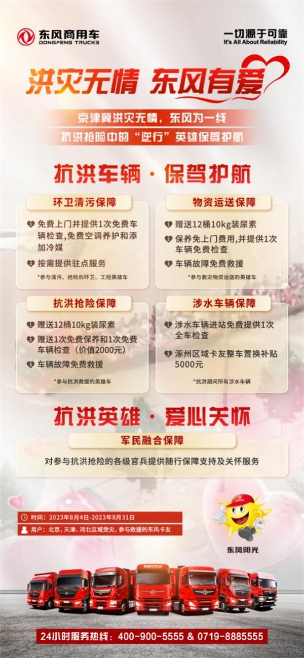 洪灾无情,东风有爱 | 东风商用车与卡友携手同行,共抗洪灾!