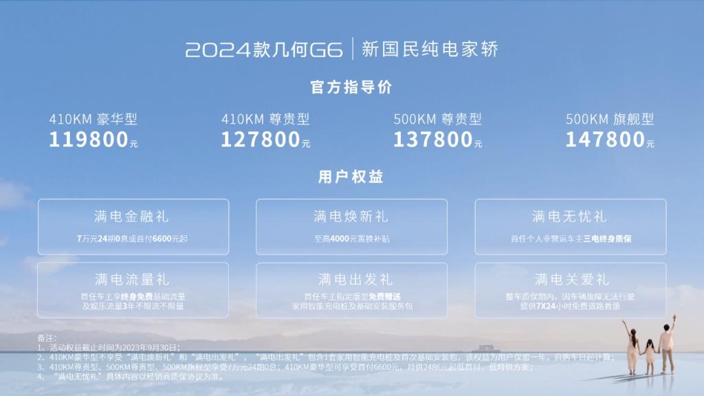 五大进阶、30项升级,2024款几何G6正式上市 售价11.98万元-14.78万元