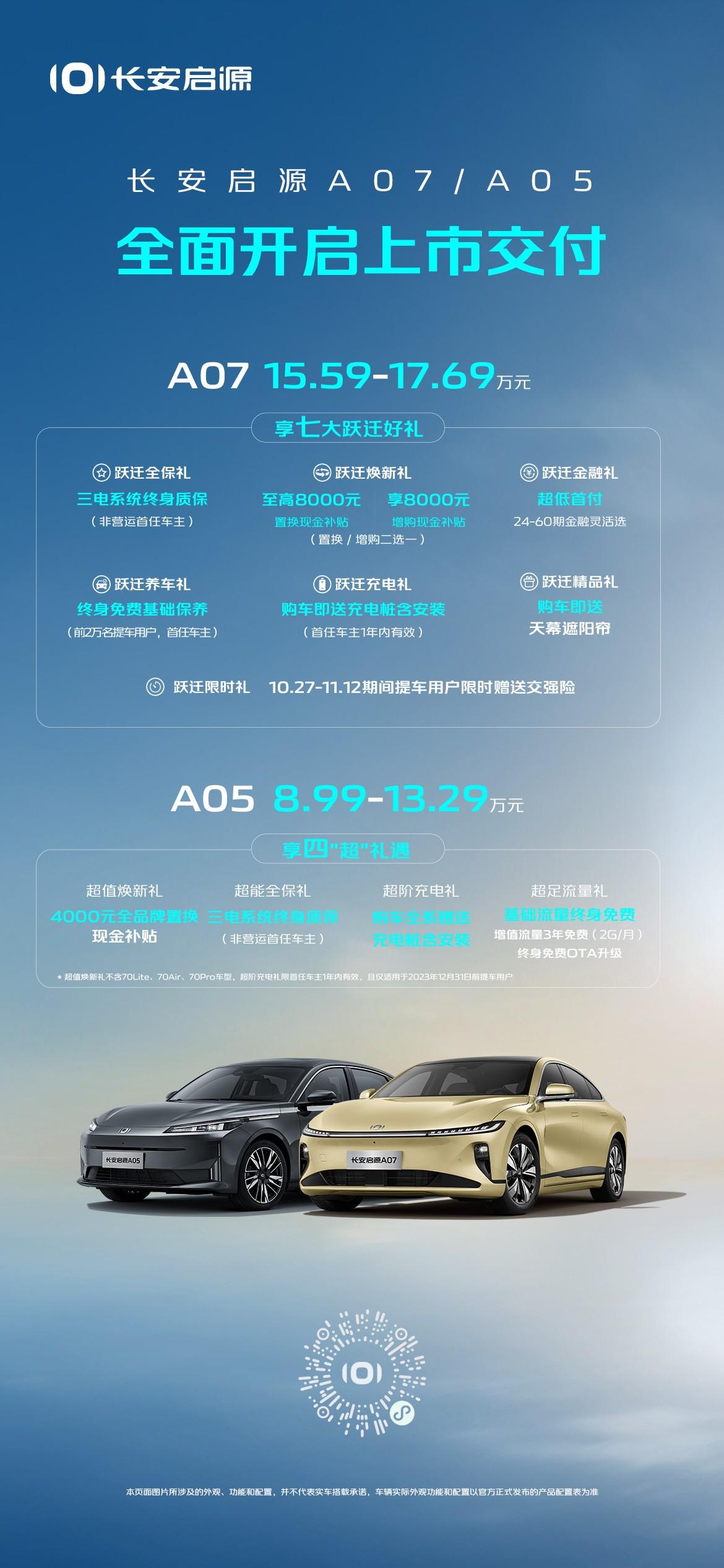 刷新行业速度!长安启源A07/A05全面开启上市交付
