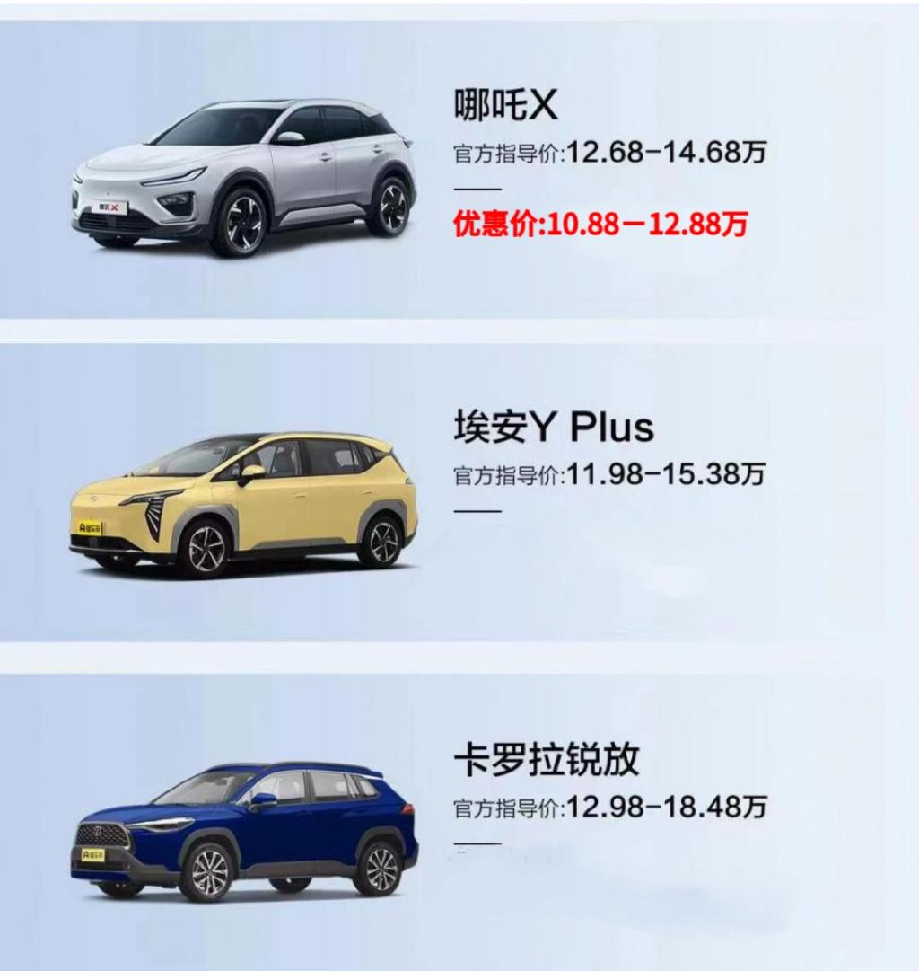 这波羊毛薅定了!哪吒X,埃安Y和卡罗拉锐放应该这么选!