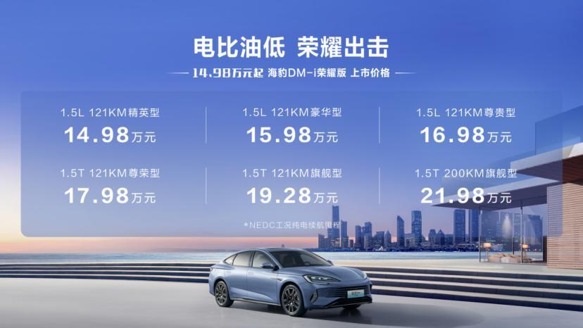 要卷就全面卷,再添“荣耀”新实力,宋PLUS荣耀版、海豹DM-i荣耀版发布
