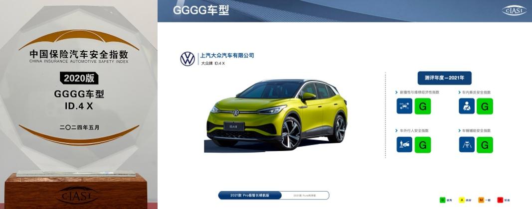 ID.4 X、朗逸新锐全优 上汽大众创中国保险汽车安全指数（C-IASI）测评记录