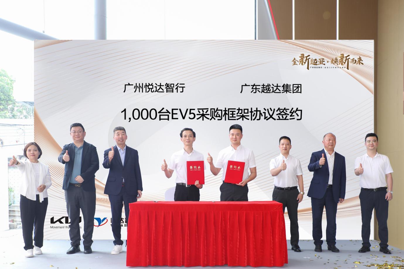 1,000台EV5采购签约!广州悦达智行起亚SI 2.0旗舰店焕新开业