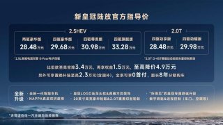 智能豪华全面蜕变升级，新款皇冠陆放上市，至高降价4.9万元，售28.48万起