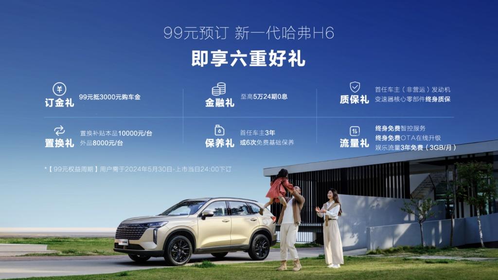 新一代哈弗H6预售正式开启!捐赠1元即可抽三年免费使用权