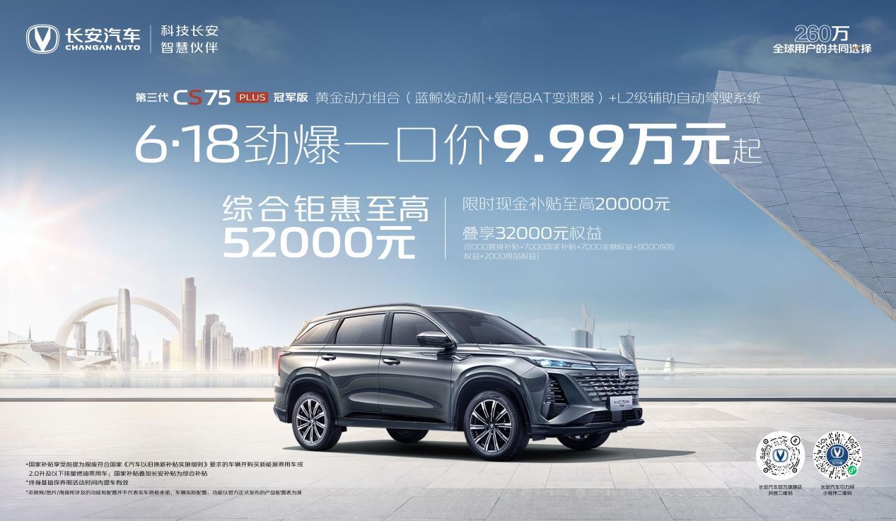 月均销量近2万,选家用SUV绕不开一台长安CS75