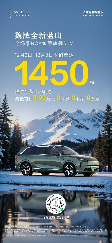 年底抄底购车好时机!魏牌全新蓝山0息畅开 超低首付仅需8.99万