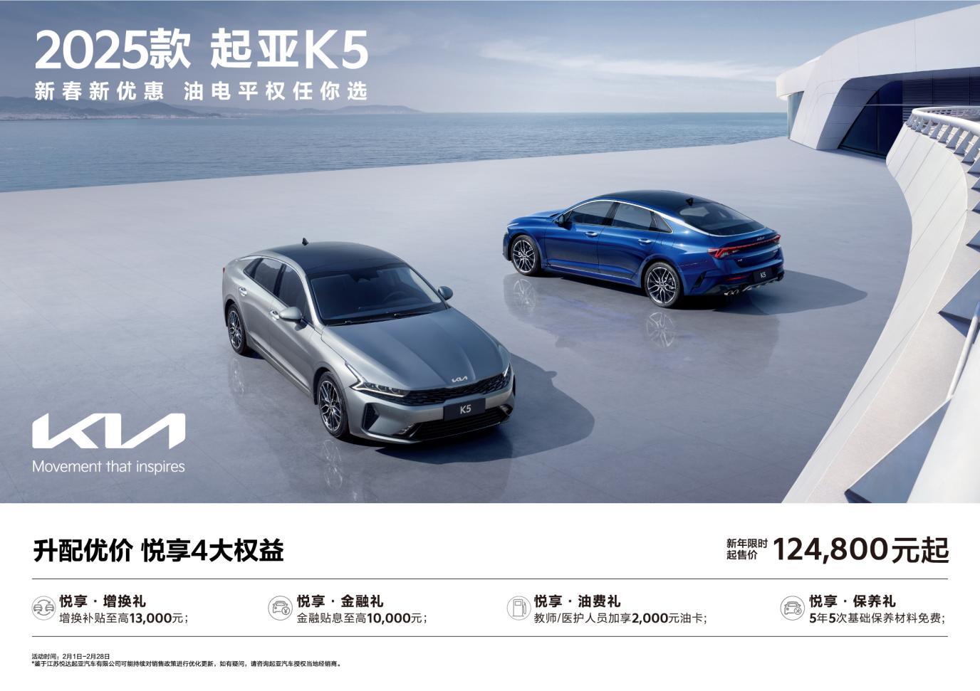 起售价低至5.58万元起!悦达起亚推出“油电平权”新春购车钜惠活动