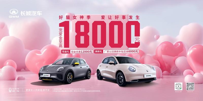 全系限时钜惠至高18000元 欧拉好猫开启新年购车福利