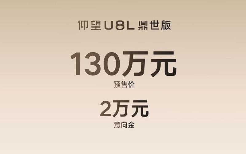 仰望U8L鼎世版预售130万元