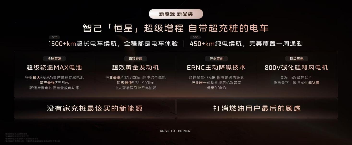 智己行业首发“恒星”超级增程,1500公里都是顶级电车体验 是增程,更是“自带超充桩的电车”