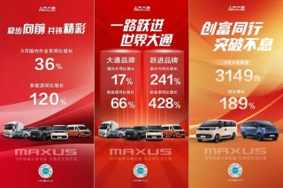 同比八连增，上汽大通9月热销21,699辆！新能源销量同比大增120%，大拿月销超3,000辆