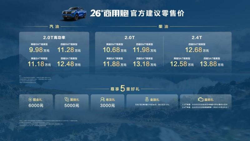 2026款长城炮于广州车展正式上市