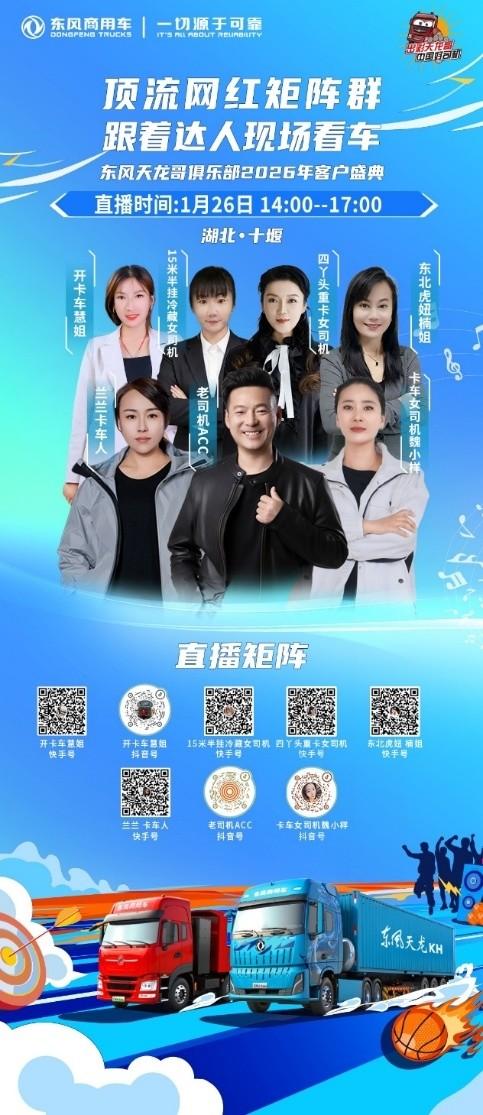 400卡友已抵十堰！东风商用车2026年天龙哥客户盛典即将启幕