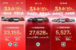 一马当先！轻客、轻卡、皮卡三线领跑，上汽大通1-2月热销超3.3万辆