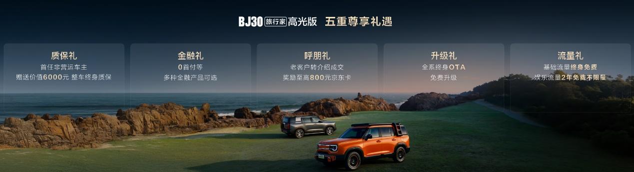 十五万热爱,高光而来!BJ30旅行家高光版上市,全系享超级置换3万补贴6.99万起